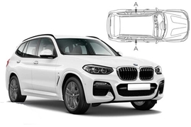 Sluneční clony na okna - BMW X3 (2017-) - Len na bočné stahovacie sklá (BMW-X3-5-C/18)