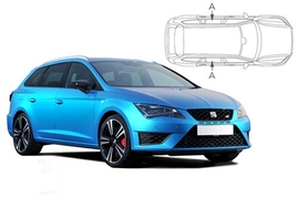 Sluneční clony na okna - SEAT Leon Combi (2013-2020) - Len na bočné stahovacie sklá (SEA-LEON-E-D/18)