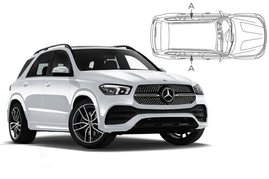 Sluneční clony na okna - MERCEDES-BENZ Serie GLE (2019-) - Len na bočné stahovacie sklá (MB-GLE-5-B/18)