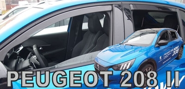 Deflektory na Peugeot 208, 5-dverová (+zadné), r.v.: 2019 - (25406)