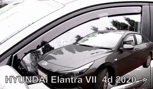 Deflektory na Hyundai Elantra VII, 4-dverová, r.v.: 2021 - (17310)