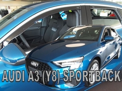 Deflektory na Audi A3 Sportback, 5-dverová, 2020 - (+zadné) (10272)