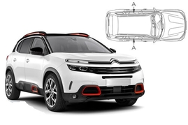 Sluneční clony na okna - CITROEN C5 Aircross (2018-) - Len na bočné stahovacie sklá (CIT-C5AC-5-A/18)