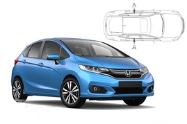 Sluneční clony na okna - HONDA Jazz hatchback (2014-2020) - Len na bočné stahovacie sklá (HON-JAZZ-5-C/18)