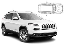 Sluneční clony na okna - JEEP Cherokee (2014-) - Len na bočné stahovacie sklá (JEE-CHER-5-C/18)