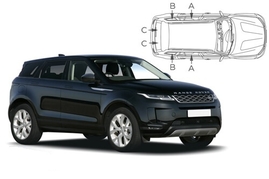 Sluneční clony na okna - LAND ROVER GROUP Evoque 5dv. (2019-) - Komplet sada (LRO-EV-5-B)