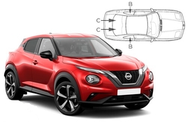 Sluneční clony na okna - NISSAN Juke (2019-) - Komplet sada (NIS-JUKE-5-B)