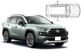 Sluneční clony na okna - TOYOTA RAV4 (2019-) - Len na bočné stahovacie sklá (TOY-RAV4-5-D/18)