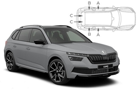 Sluneční clony na okna - SKODA Kamiq (2019-) - Komplet sada (SKO-KAMI-5-A)