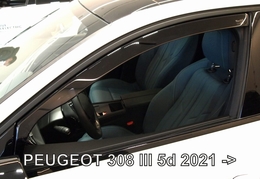 Deflektory na Peugeot 308 III, 5-dverová, r.v.: 2022 - (26164)