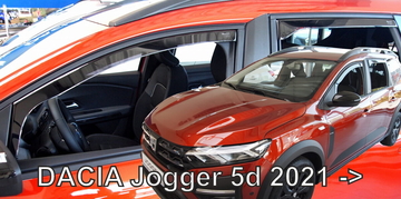 Deflektory na Dacia Jogger, 5-dveřová (+zadní), r.v.: 2021 - (13124)