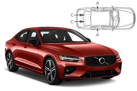 Sluneční clony na okna - VOLVO S60 (2019-) - Komplet sada (VOL-S60-4-C)