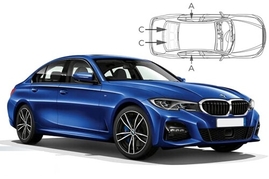 Sluneční clony na okna - BMW 3 Sedan (2019-) - Komplet sada (BMW-3SER-4-D)