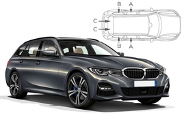 Sluneční clony na okna - BMW Serie 3 Combi (2019-) - Komplet sada (BMW-3SER-E-D)