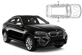 Sluneční clony na okna - BMW X6 (2014-2019) - Len na bočné stahovacie sklá (BMW-X6-5-B/18)