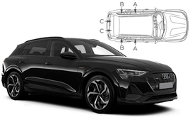 Sluneční clony na okna - AUDI E-Tron (2019-) - Komplet sada (AU-ETRO-5-A)