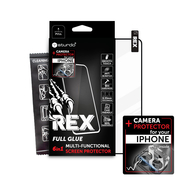 Sturdo Rex ochranné sklo + Camera protection iPhone 15 Pro Max, čierne (6in1 FG+Camera) (FMO-1991-IPH-15PMX)