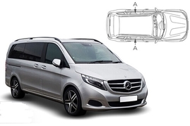 Sluneční clony na okna - MERCEDES-BENZ Vito SWB od 2014 - Len na bočné stahovacie sklá (MB-VITOSWB-5-C/18)